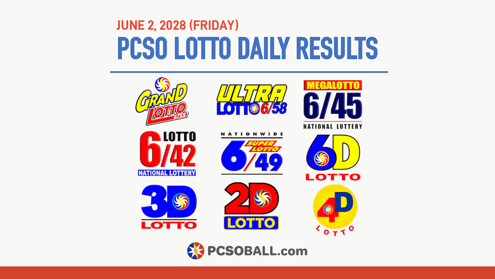 June 2, 2028 (Friday) PCSO Lotto Results